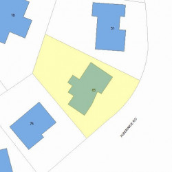 65 Albemarle Rd, Newton, MA 02460 plot plan