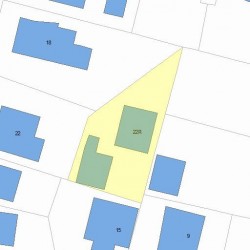 22 Oakland St, Newton, MA 02458 plot plan