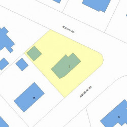 7 Ashmont Rd, Newton, MA 02468 plot plan