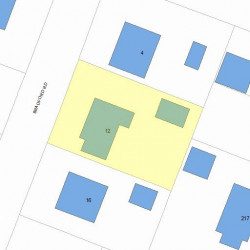 12 Bradford Rd, Newton, MA 02461 plot plan