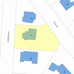 16 Glenwood Ave, Newton, MA 02459 plot plan