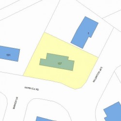 137 Warwick Rd, Newton, MA 02465 plot plan