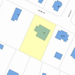 65 Adams Ave, Newton, MA 02465 plot plan