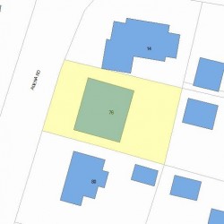 76 Adena Rd, Newton, MA 02465 plot plan