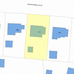 418 Commonwealth Ave, Newton, MA 02459 plot plan