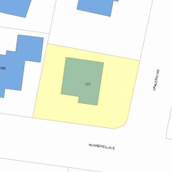 137 Hunnewell Ave, Newton, MA 02458 plot plan