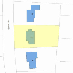 32 Verndale Rd, Newton, MA 02461 plot plan