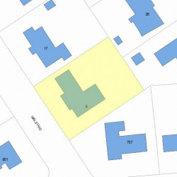 9 Walsh Rd, Newton, MA 02459 plot plan