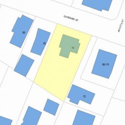 74 Gardner St, Newton, MA 02458 plot plan