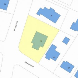 78 Waverley Ave, Newton, MA 02458 plot plan