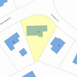 46 Bishopsgate Rd, Newton, MA 02459 plot plan