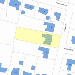 17 Ivanhoe St, Newton, MA 02458 plot plan