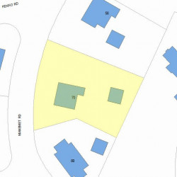 70 Manemet Rd, Newton, MA 02459 plot plan