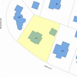 281 Waban Ave, Newton, MA 02468 plot plan