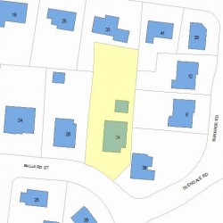 34 Ballard St, Newton, MA 02459 plot plan