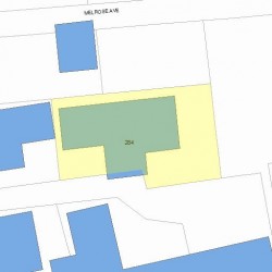 284 Melrose St, Newton, MA 02466 plot plan