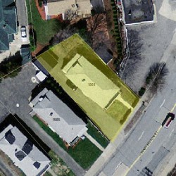 1561 Washington St, Newton, MA 02465 aerial view