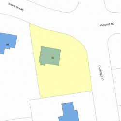 69 Tamworth Rd, Newton, MA 02468 plot plan