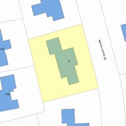 33 Manor House Rd, Newton, MA 02459 plot plan