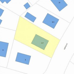 517 Grove St, Newton, MA 02466 plot plan