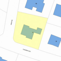 61 Clements Rd, Newton, MA 02458 plot plan