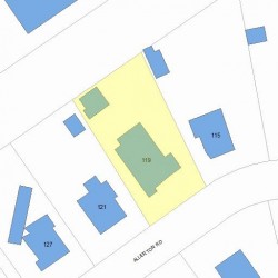 119 Allerton Rd, Newton, MA 02459 plot plan