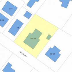 107 Central St, Newton, MA 02466 plot plan