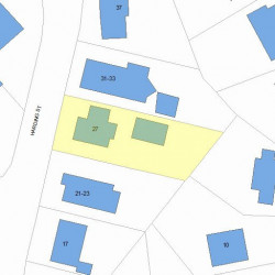 27 Harding St, Newton, MA 02465 plot plan