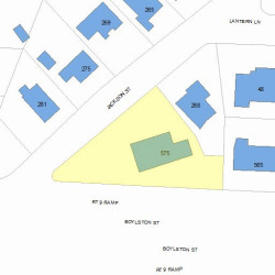 575 Boylston St, Newton, MA 02459 plot plan