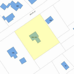 160 Grove St, Newton, MA 02466 plot plan