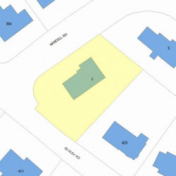 9 Nardell Rd, Newton, MA 02459 plot plan