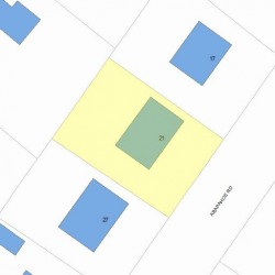 21 Arapahoe Rd, Newton, MA 02465 plot plan