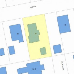 58 Erie Ave, Newton, MA 02461 plot plan