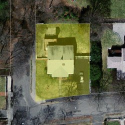 69 Waldorf Rd, Newton, MA 02461 aerial view