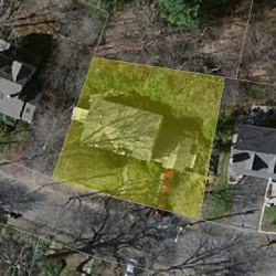 68 Lewis St, Newton, MA 02458 aerial view