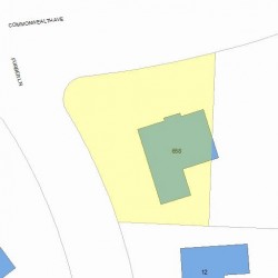 658 Commonwealth Ave, Newton, MA 02459 plot plan