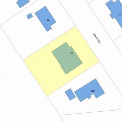 16 Walsh Rd, Newton, MA 02459 plot plan