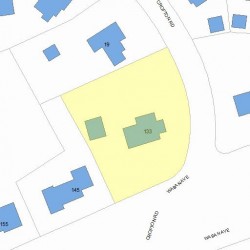 133 Waban Ave, Newton, MA 02468 plot plan