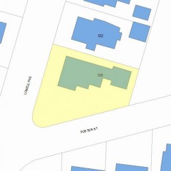 128 Lowell Ave, Newton, MA 02460 plot plan