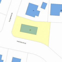 67 Pine Grove Ave, Newton, MA 02462 plot plan