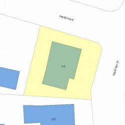 6 Sharon Ave, Newton, MA 02466 plot plan