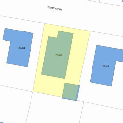 66 Warwick Rd, Newton, MA 02465 plot plan