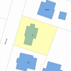 94 Hyde Ave, Newton, MA 02458 plot plan