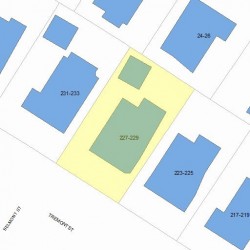 229 Tremont St, Newton, MA 02458 plot plan