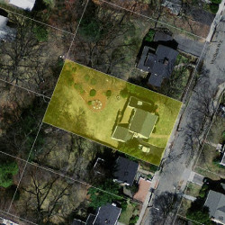 53 Vaughn Ave, Newton, MA 02461 aerial view