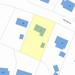 71 Neshobe Rd, Newton, MA 02468 plot plan