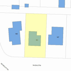 151 Oakdale Rd, Newton, MA 02461 plot plan