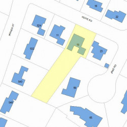 19 Howe Rd, Newton, MA 02459 plot plan