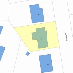 61 Oakmont Rd, Newton, MA 02459 plot plan