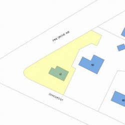 48 Concord St, Newton, MA 02462 plot plan